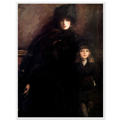 Mrs Lavery and Alice by Sir John Lavery in a white frame