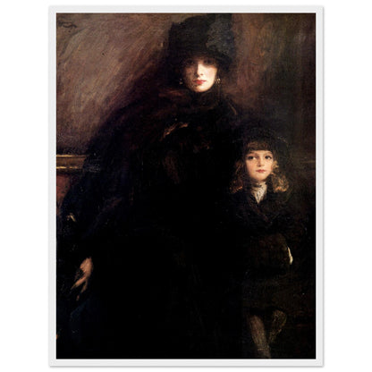 Mrs Lavery and Alice by Sir John Lavery in a whitewashed frame