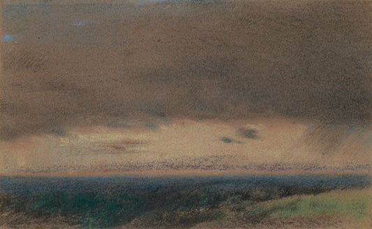 Stormy Clouds at Sunrise, pastel by William Mulready