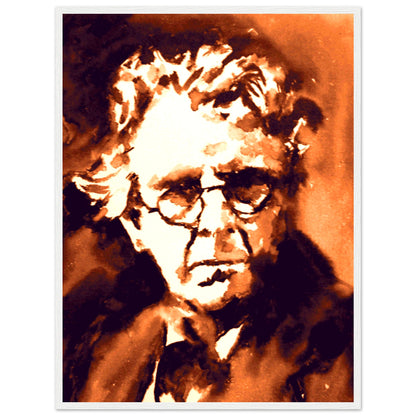 Portrait of Irish poet William Butler Yeats, unframed print with a white border