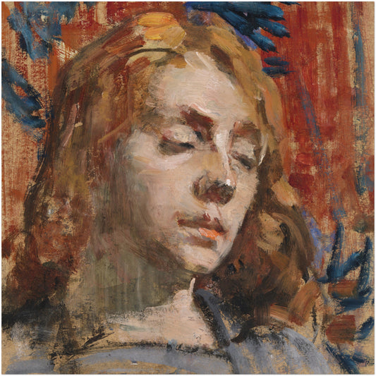 Portrait of Kathleen Behan by Sarah Henrietta Purser, framed Irish portrait Collector’s Edition art print