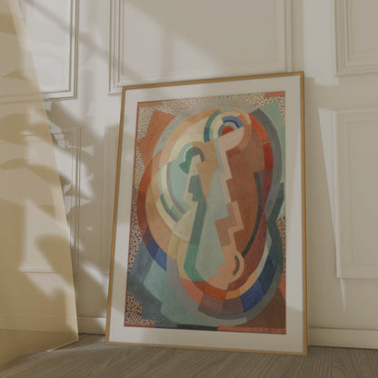 The Virgin and Child by Irish Artist Mainie Jellett Abstract Art Print