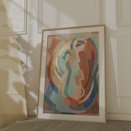 The Virgin and Child by Irish Artist Mainie Jellett Abstract Art Print