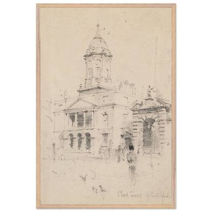 Rose Barton The Bedford Tower, Dublin Castle in a natural wood frame