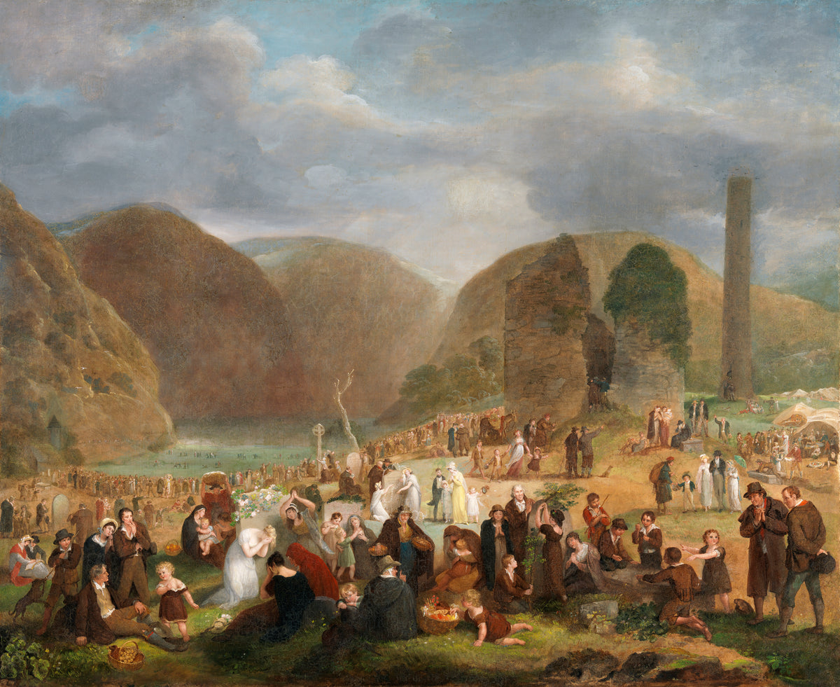 Patron's Day at the Seven Churches, Glendalough, oil painting by Maria Spilsbury Taylor, c.1816