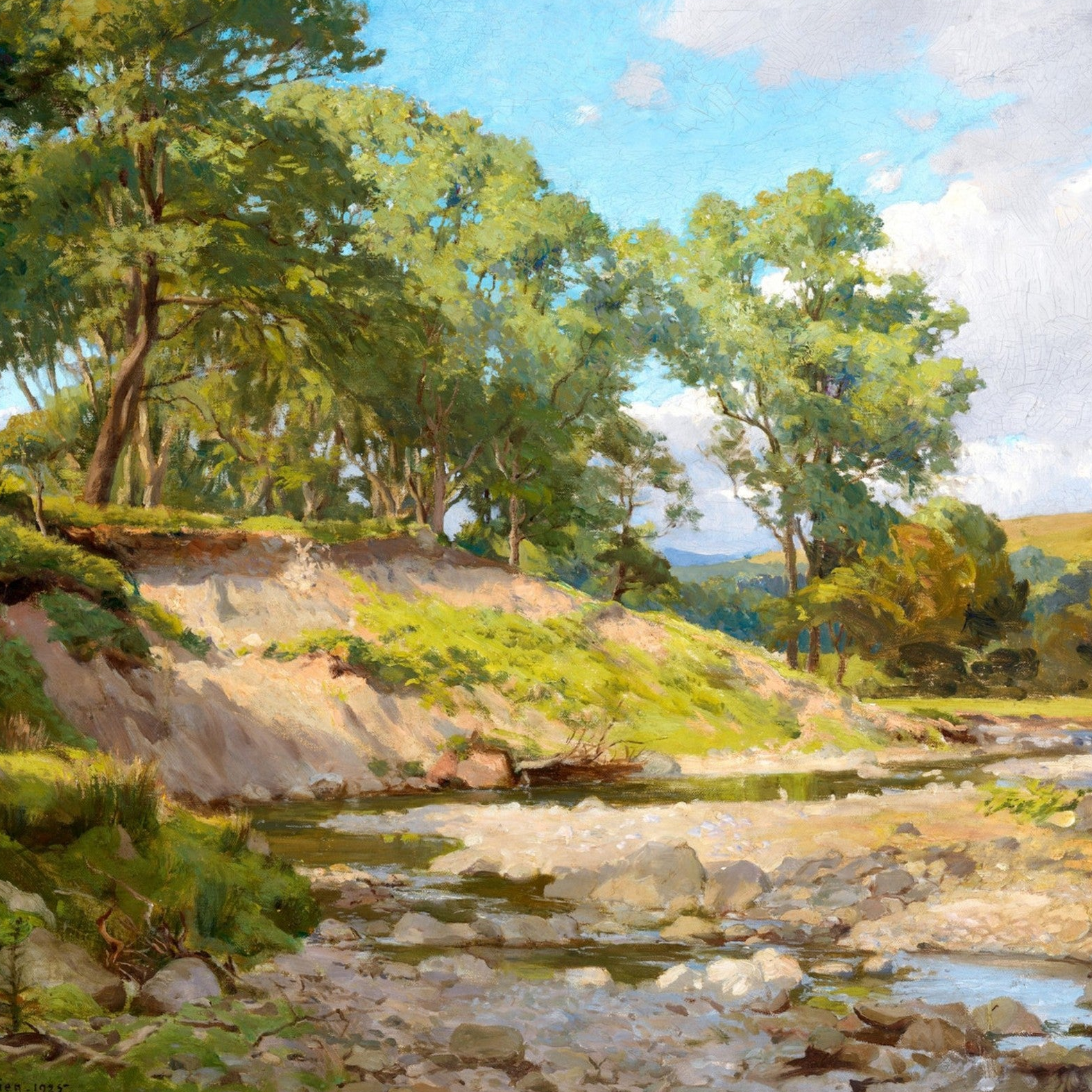 The Deer Park, Powerscourt by Dermod O’Brien, Irish landscape art print depicting the Powerscourt estate in County Wicklow