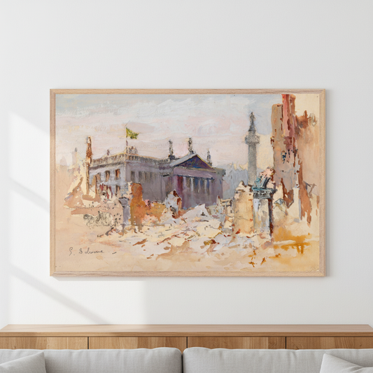 The Ruins of O’Connell Street (1916) – Collector’s Fine Art Print – Irish wall art print | Buy Irish Art