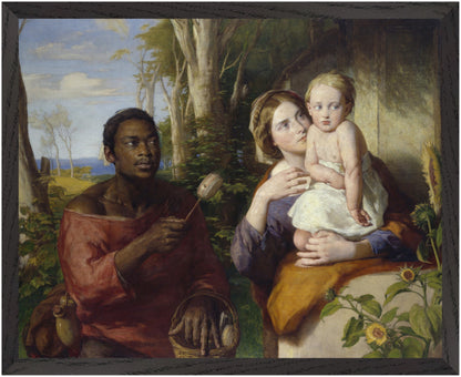 The Toy-Seller by William Mulready – 40×50 cm framed Collector’s Edition Irish genre print in black frame