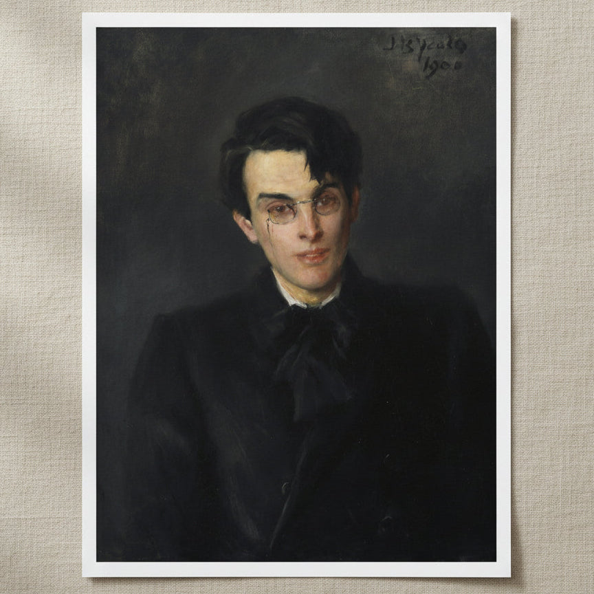 Portrait of W. B. Yeats unframed fine art print – archival Irish literary heritage reproduction on matte paper
