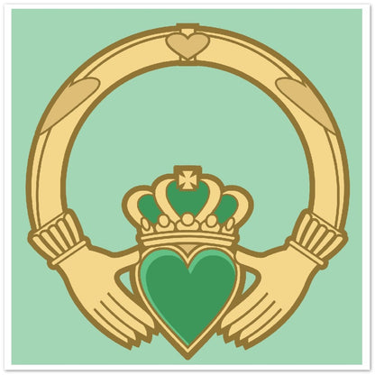 Irish Claddagh Ring Framed Wall Art Prints
